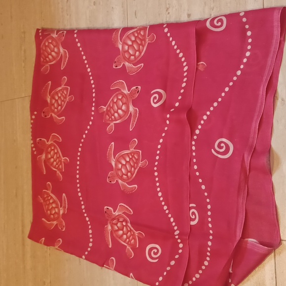 Other - Turtle Print Pink Sarong/Cover-Up